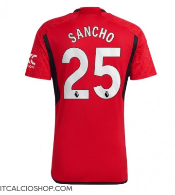 Manchester United Jadon Sancho #25 Prima Maglia 2023-24 Manica Corta